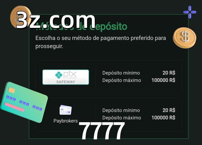 O cassino 7777bet oferece uma grande variedade de métodos de pagamento